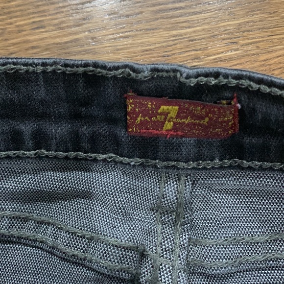 “Diamond” studded faded black denim skirt - Picture 3 of 4